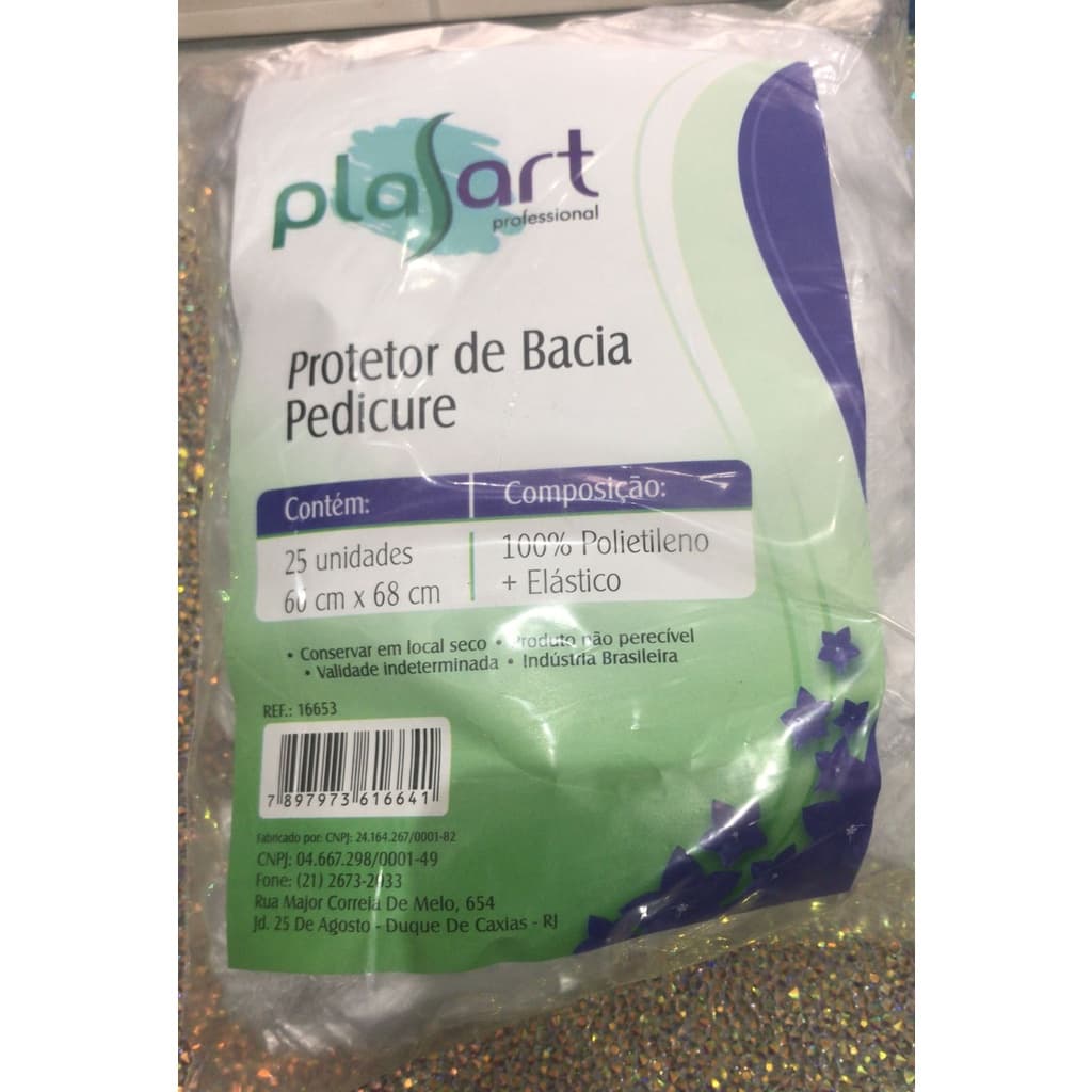 Protetor Plástico De Bacia Pedicure - 68 Cm X 66 Cm Pct C/ 25unidades