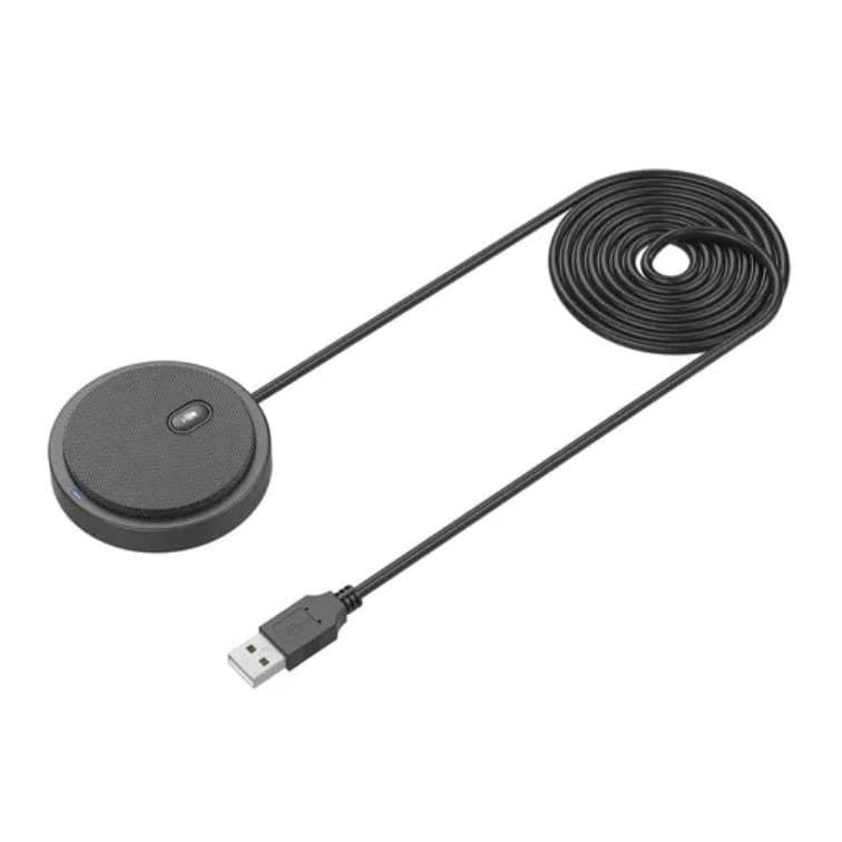 Microfone De Mesa Para Conferência Condensador Omnidirecional Usb Com Botão Mudo Ideal Para Home Office, Reunião Online