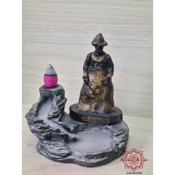Incensário Cascata Xangô 15 cm item para Decoração Esotérica