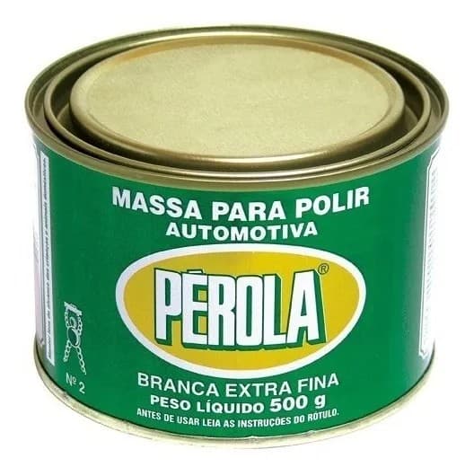 Massa Para Polir Nº 2 Extra Fina Pérola  Automotiva Metais Lata 500gr