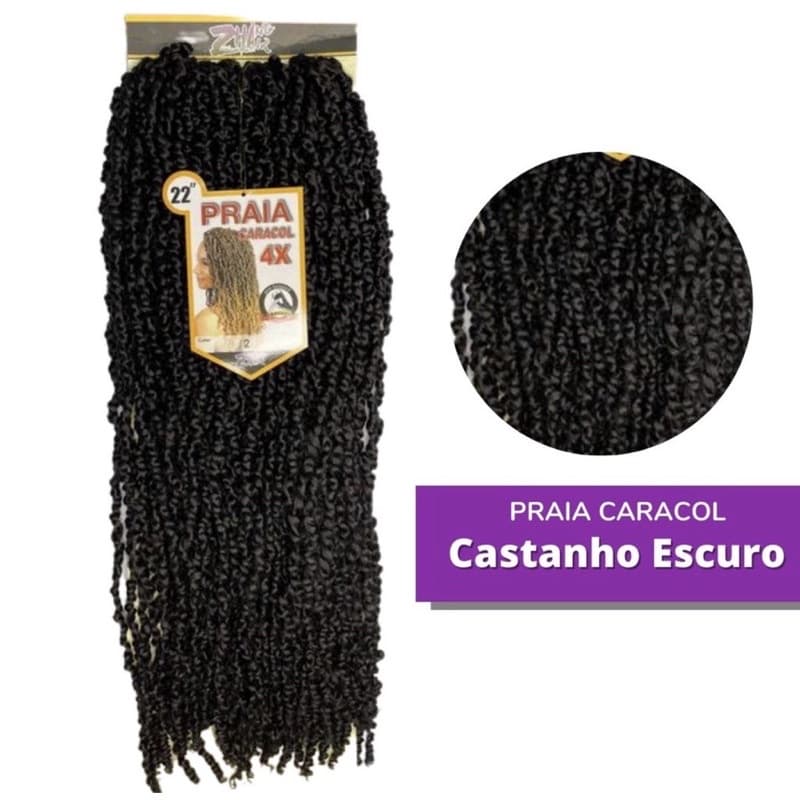 Cabelo Praia Caracol Dread Twist 4X  Pré Looped Crochet  Sintético 400 Gramas