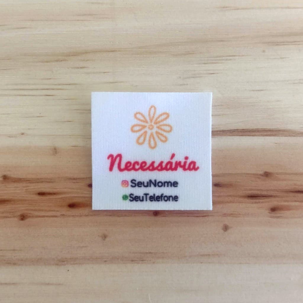 Etiquetas personalizadas de tecido para costura e artesanato - quadradas