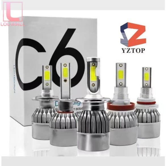 Par de Lâmpada Super Led Efeito Xenon Farol H1 H3 H4 H7 H11 H13 H16 H27 HB3 HB4 6500K 7200 LM