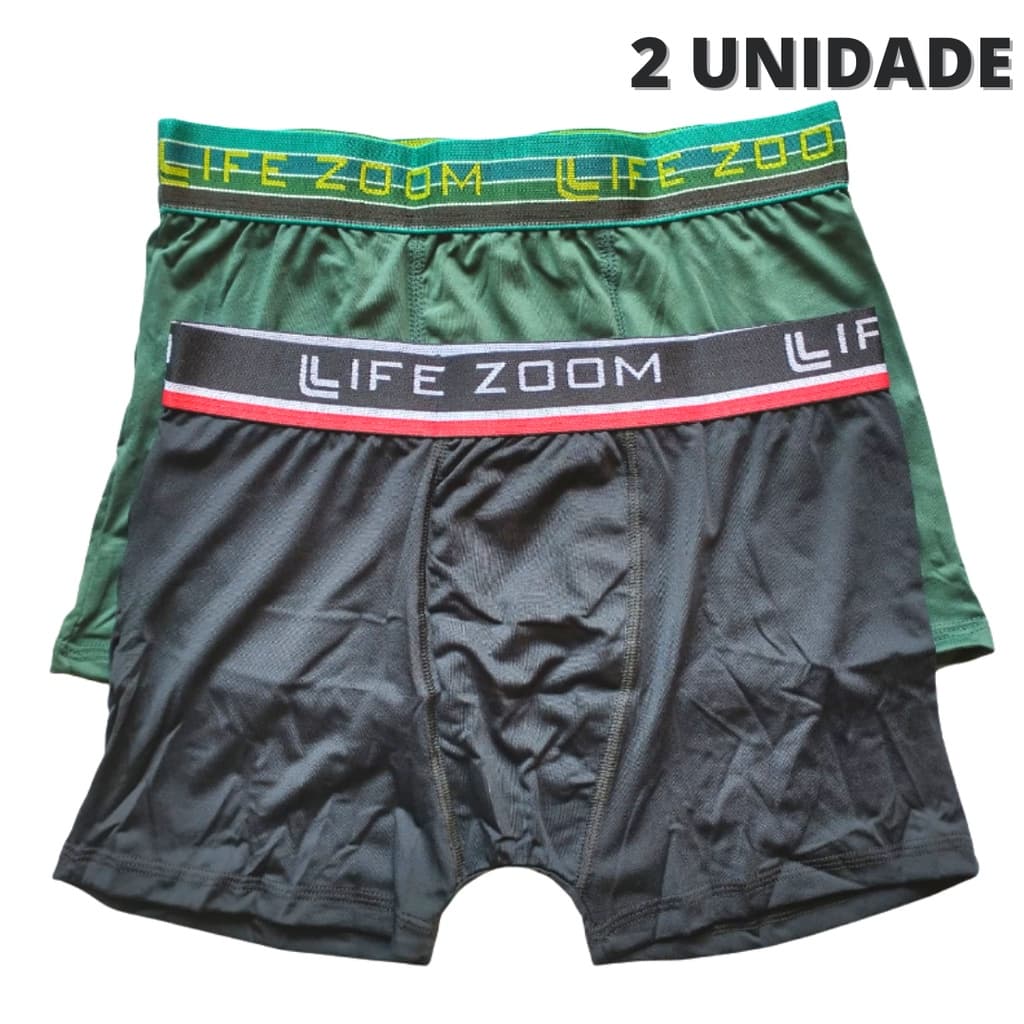 Cueca Box Microfibra Lisa Kit Com 2 Cuecas