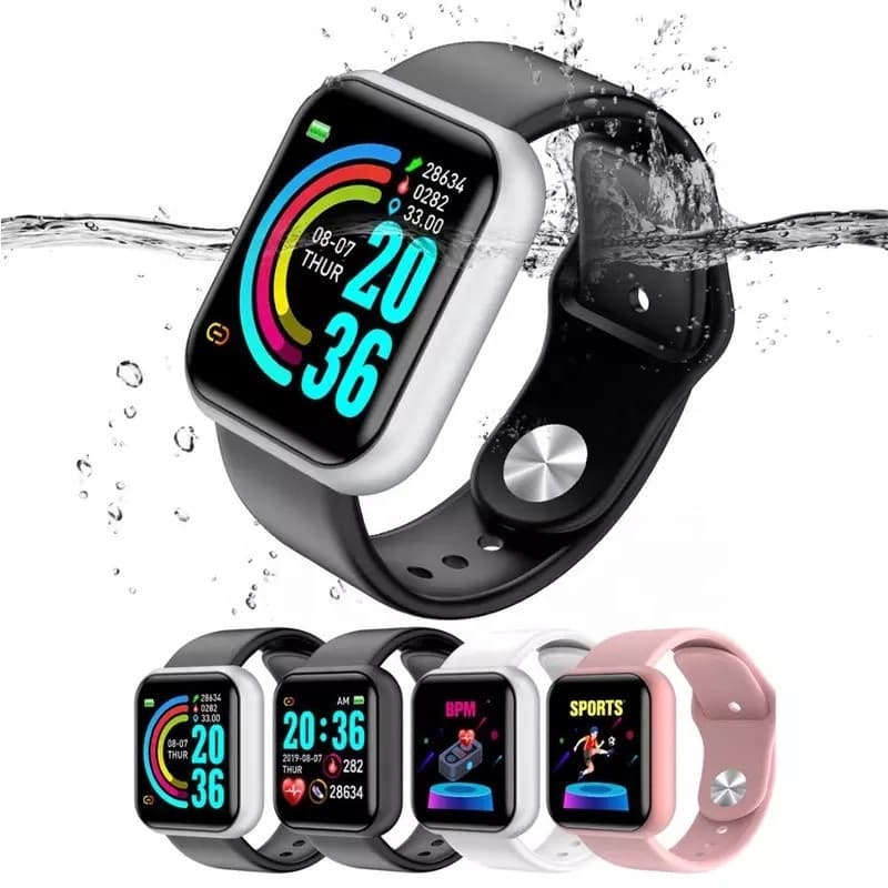 Smartwatch digital bluetooth prova d 'gua y68 d20 com monitor relógio Inteligente