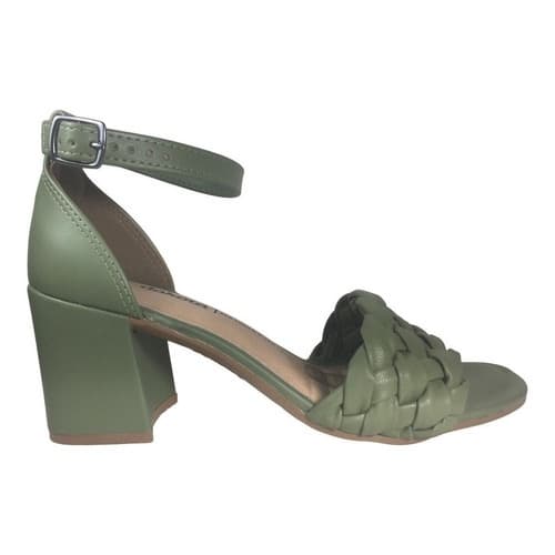 Sandália Feminina Verde Militar Calcanhar Fechado Dakota ..