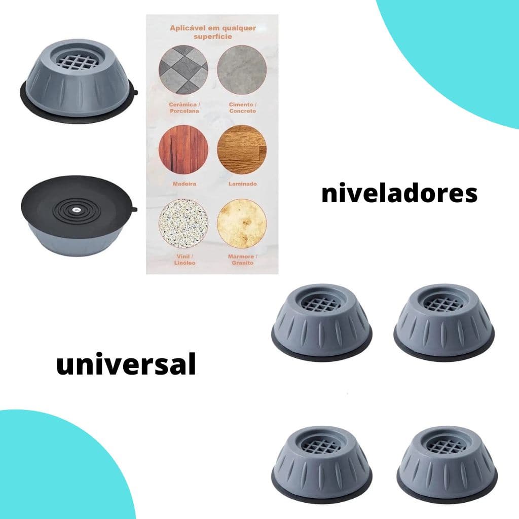 Pé Maquina de Lavar 4 peças de amortecedor antivibração universal