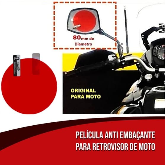 (1 Par) Película Protetora Para Moto / Capa De Proteção /Anti-nevoeiro / Prova / Chuva