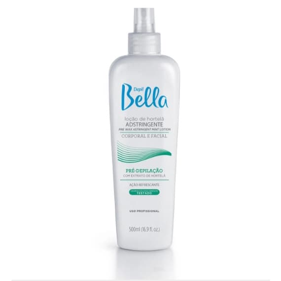 Loção Pré-Depilação Depil Bella Hortelã 500ml – Limpa, Refresca e Prepara a Pele Perfeitamente