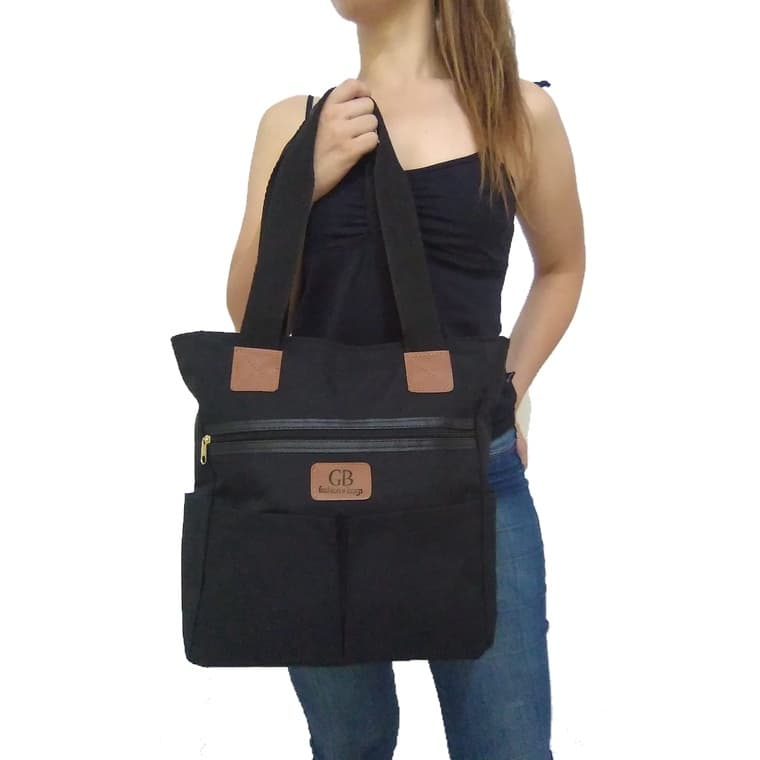 Bolsa Feminina Pano Tecido Oxford Alça Ombro/lateral Grande