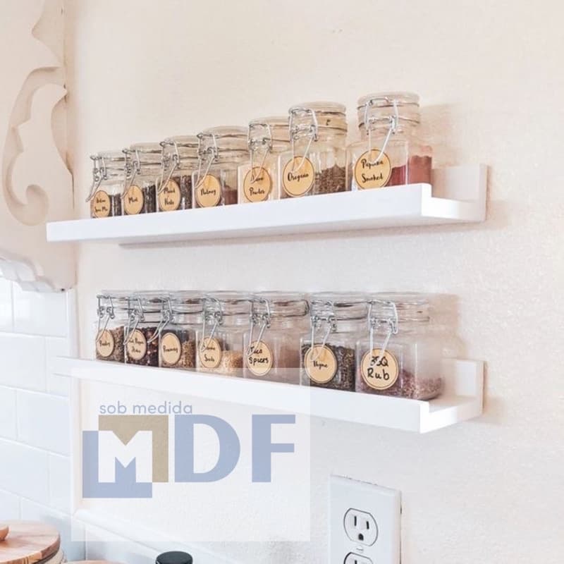 Kit 2 Prateleiras Canaleta MDF