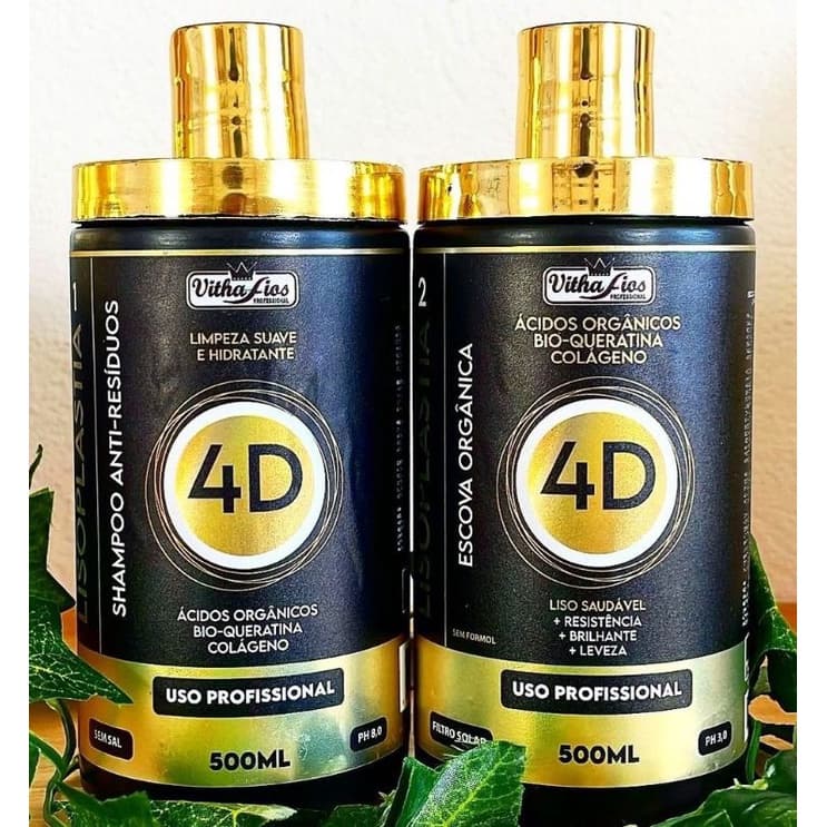 Kit selagem orgânica 4D 500ML vitha fios