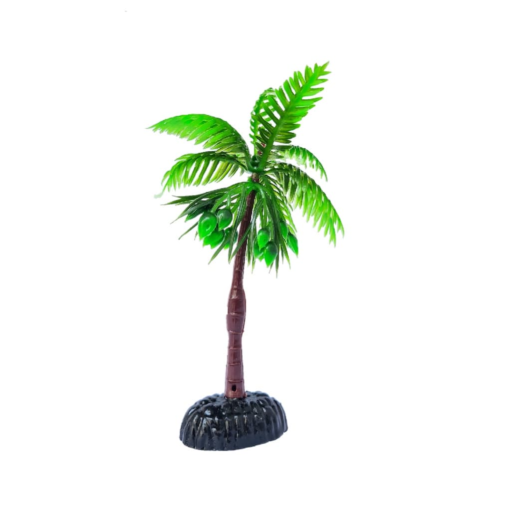 Planta Artificial Coqueiro Mini  Decoração 12cm p/ Aquário