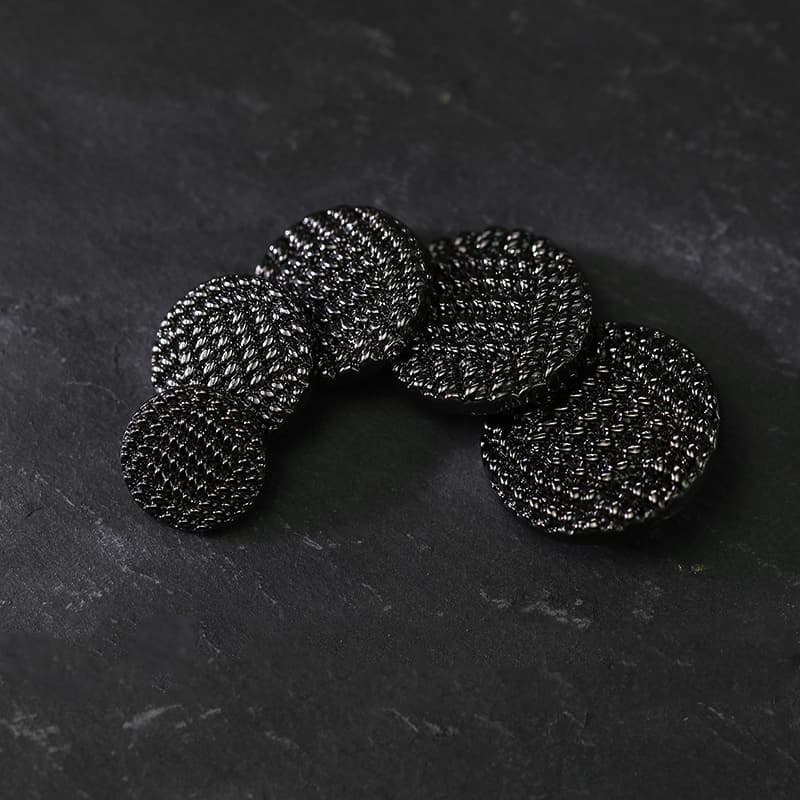 10 Peças/Lote 15/20/25mm Vintage Tecido Botões De Metal Para Costura Preto Ouro Decorativos Vestuário De Moda Jaqueta 20mm