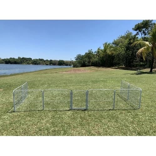 Cercado Pet Canil Para Cães Cachorro 8/65 com Portão e Kit fixador
