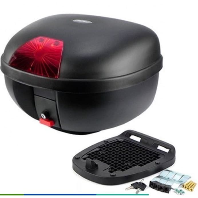 Bau Bauleto Moto Gow 33 Litros Refletivo Com Base Parafusos