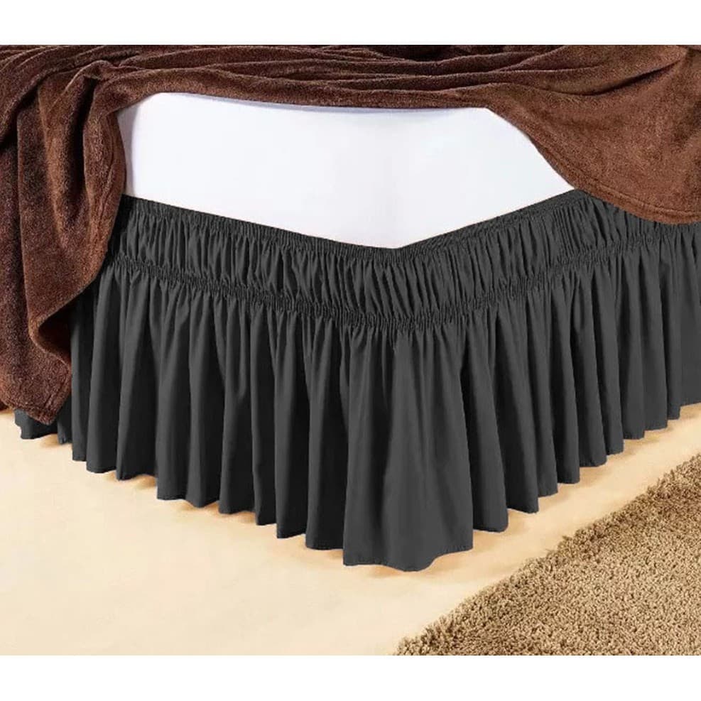 Saia Box Para Cama Casal Padrão Preto