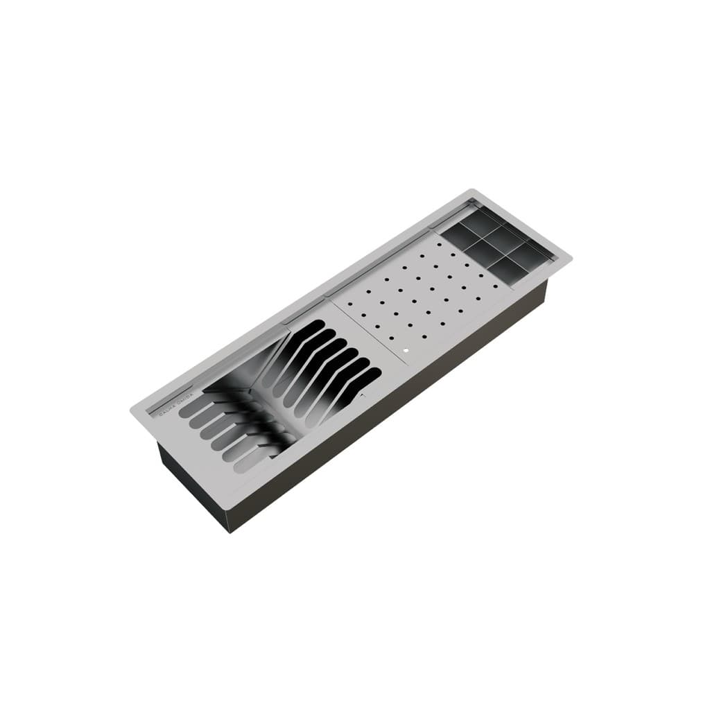 Escorredor Calha Úmida Kitchen Completa Sobrepor Canal Equipado 60 Cm