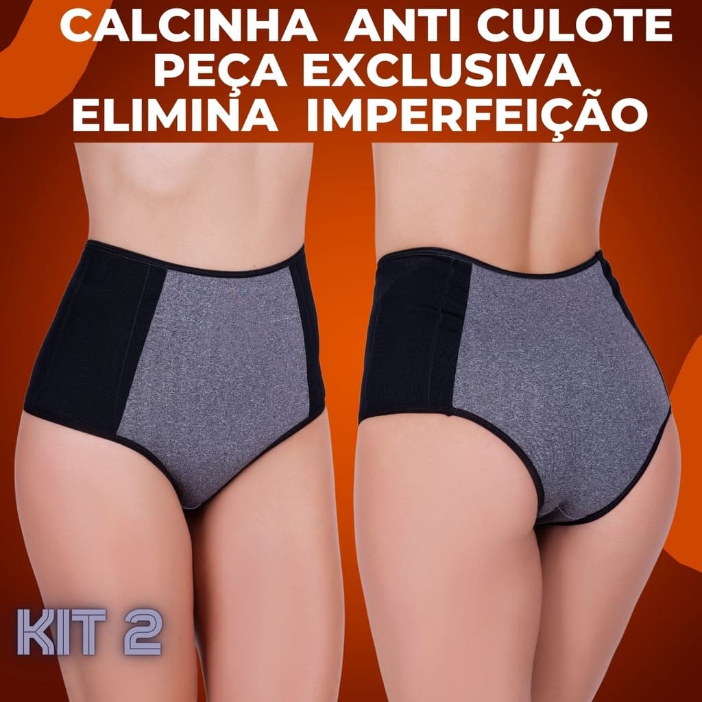 kit 2 calcinha pos parto cintura alta modelo calcinta segura barriga anticulote sustentação lateral