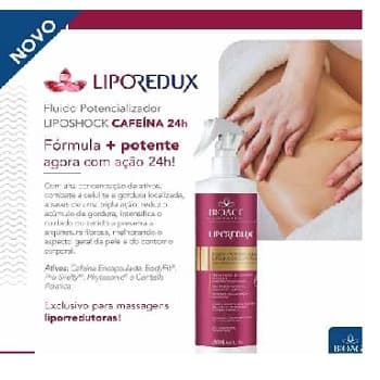 Fluido Potencializador Liposhock Gordura Celulite Cafeína 24 Hs 250 Ml