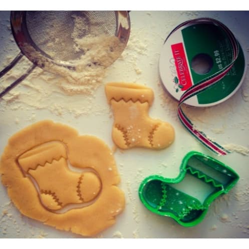 Cortador / Forma para Biscoito De Natal Formato Meia Impressão 3D Bolacha, Cookie, Massa, Pasta Americana.