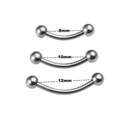 Piercing Curvado Aço Cirúrgico 6mm 8mm 10mm 12mm 14mm