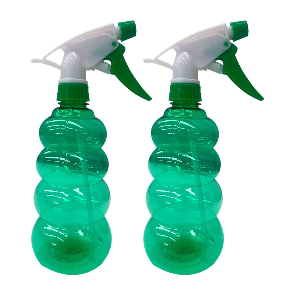 Kit 2 Unidades Borrifador Frasco PET De 500ml Verde Para Plantas, Barbeiro Nevoa Profissional De Água Barato
