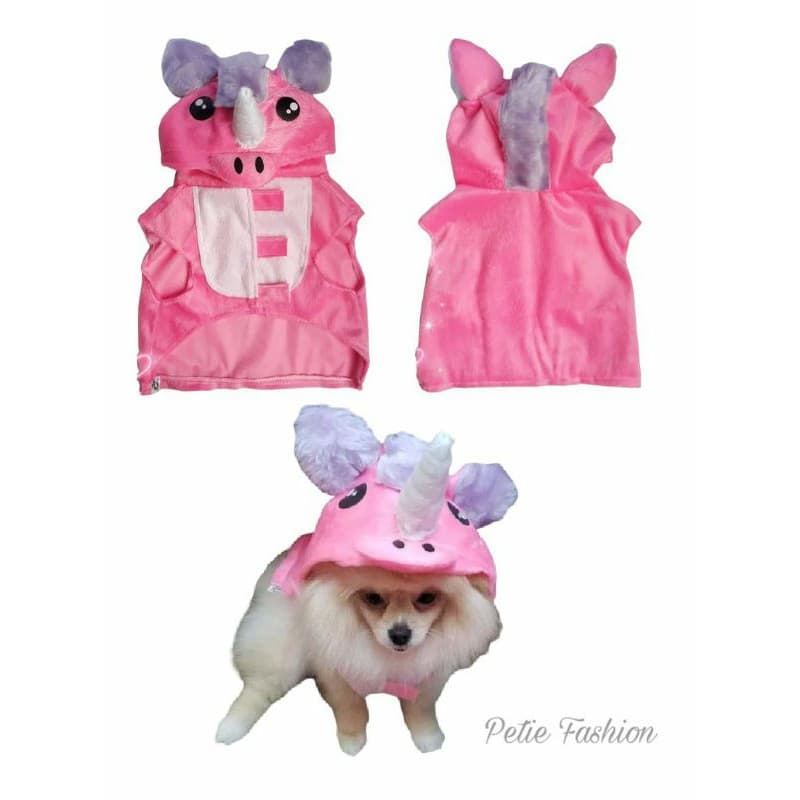 Unicórnio rosa pet,roupa pet unicórnio,roupa cães e gatos
