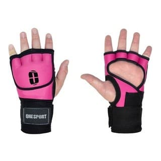 Luva De Treino Sparring Muay Thai Bandagem Rápida Tamanho G Rosa