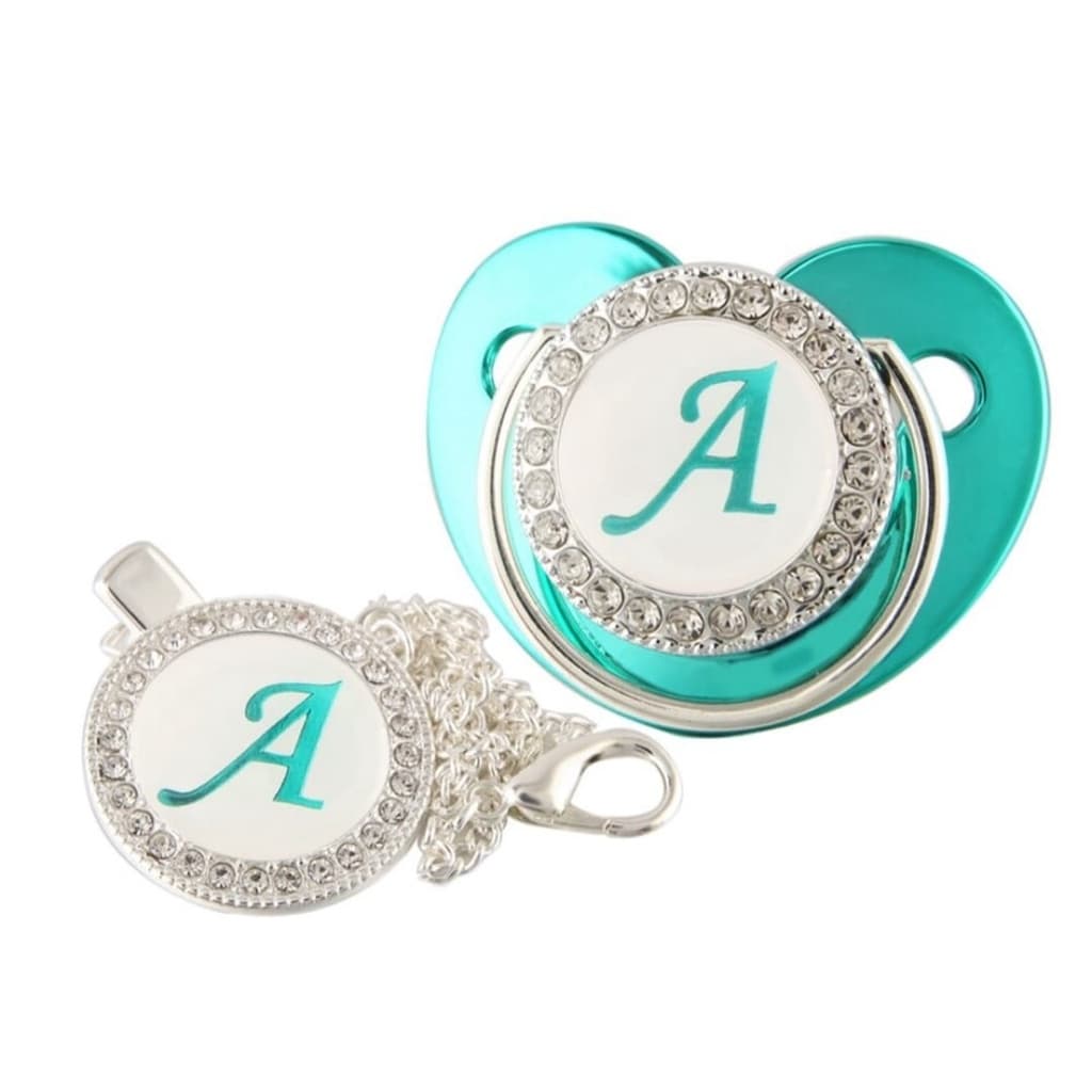 Chupeta de bebe Personalizada Luxo / Bico de Silicone/ com Prendedor de Chupeta/ Letras Inicial/ Nome/ Desenhos Personalizados