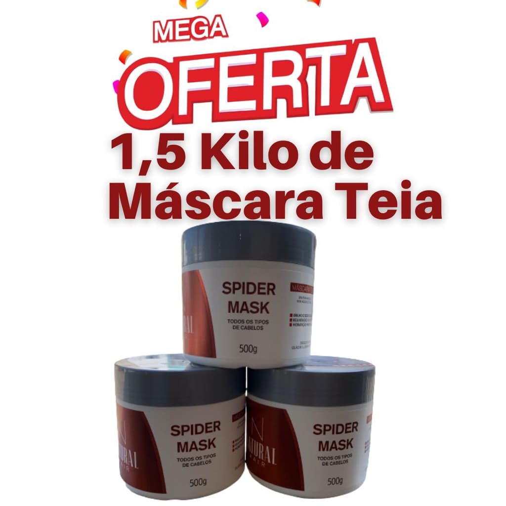 Kit Máscara Teia com 3 unidades Natural Hair
