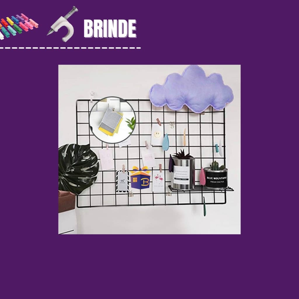 Grade De Foto Memory Board Mural De Fotos Porta Foto Preta Tela Decorativa Aramada Painel De Foto Porta Retrato Organizador Quadro