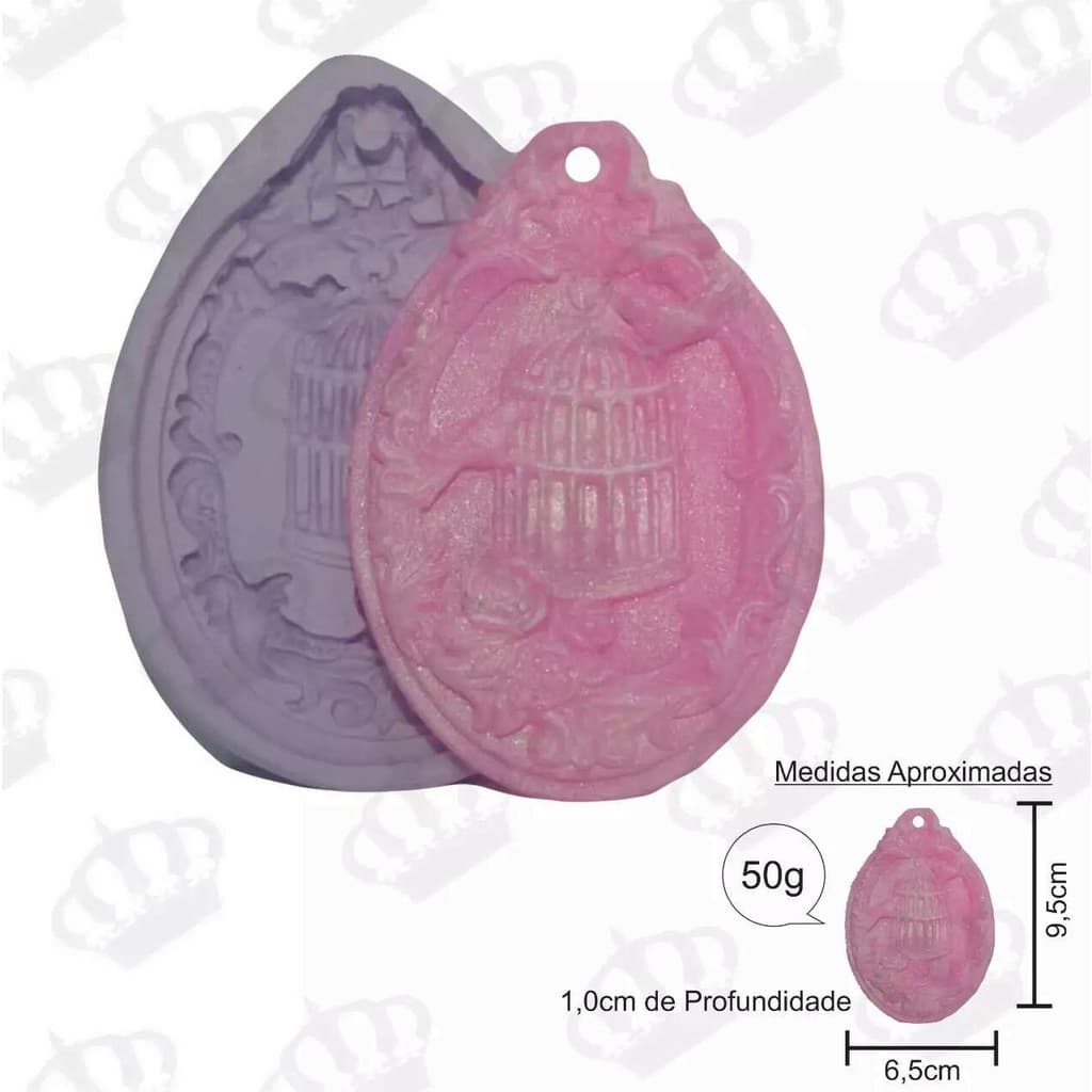 Forma de Silicone Gaiola Provence Pingente Ib-188 (Molde de Silicone para Sabonete)