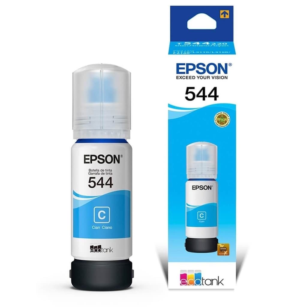 Epson Refil Para Ecotank Ciano T544220al Original L3110 / L3150 / L3210 / L3250 / L5190