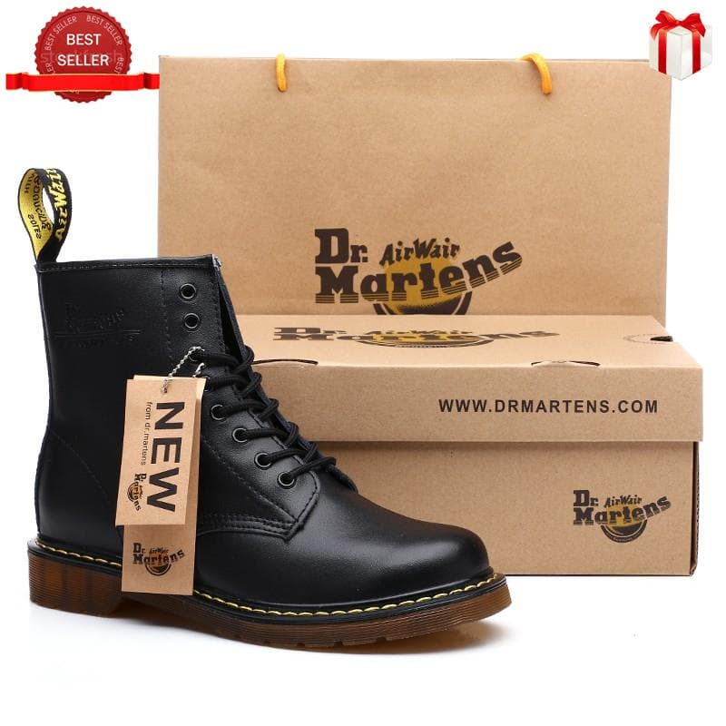 Botas Martin Botas Martin Martin Sapatos 1460 Botas Masculinas Femininas Sapatos Femininos Preto Couro Duro