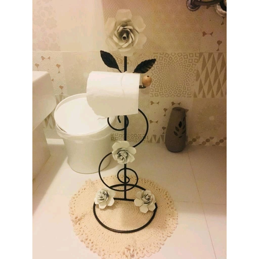 Porta papel higiênico pé flor