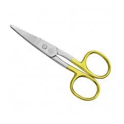 Tesoura Unha Ponta Reta 9cm Aço Inox Bc-331 Gold Mundial
