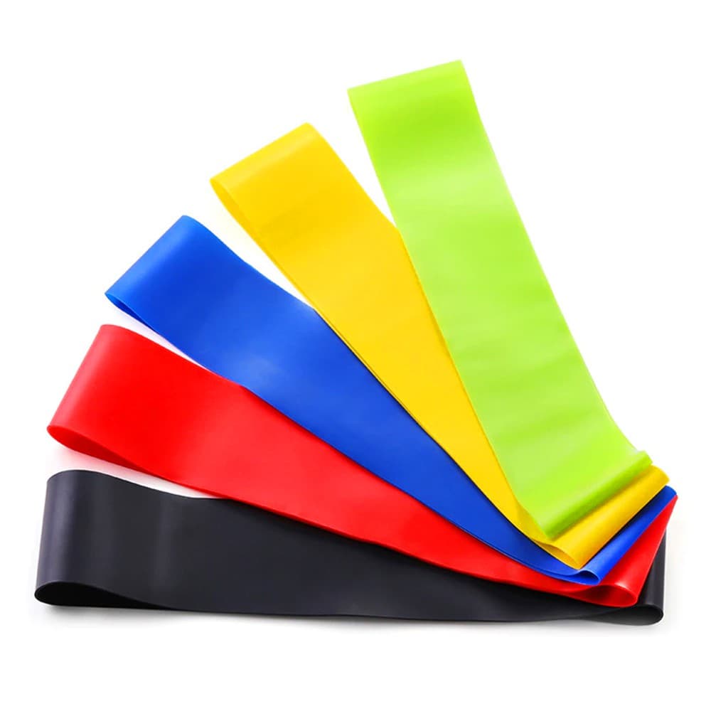 Kit Mini Band Elástico de Exercícios Faixa Elástica para Treinos Fitness e Musculação e Fisioterapia
