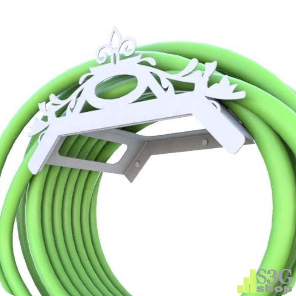 Suporte Enrolador De Mangueira De Jardim Classic Branco