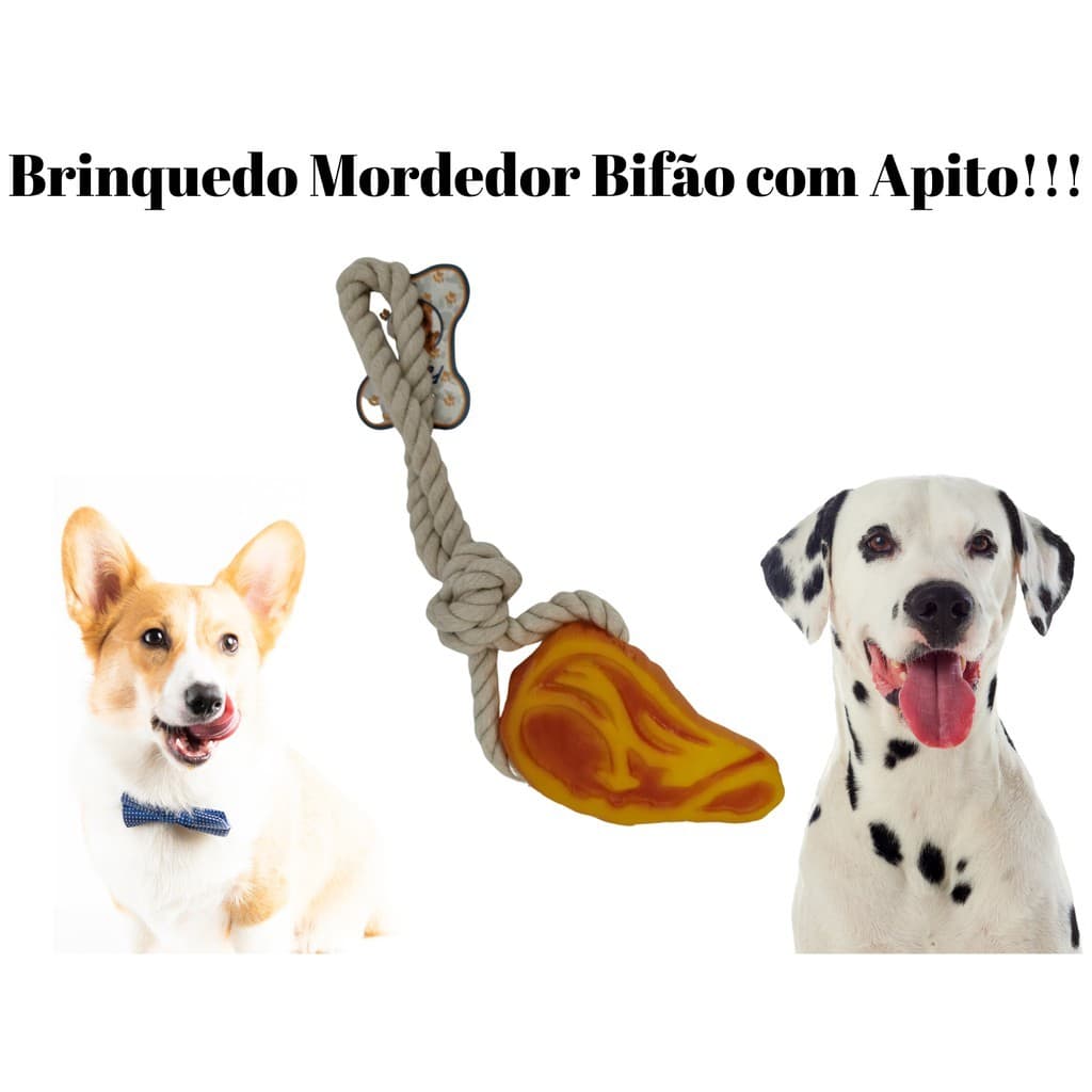 Mordedor Puxador De Corda, Bifão para filhotes PET acessorio pra brincar, Brinquedos filhote, cachorros, Dog, cães adoram Brinquedo Para Caes Cachorros