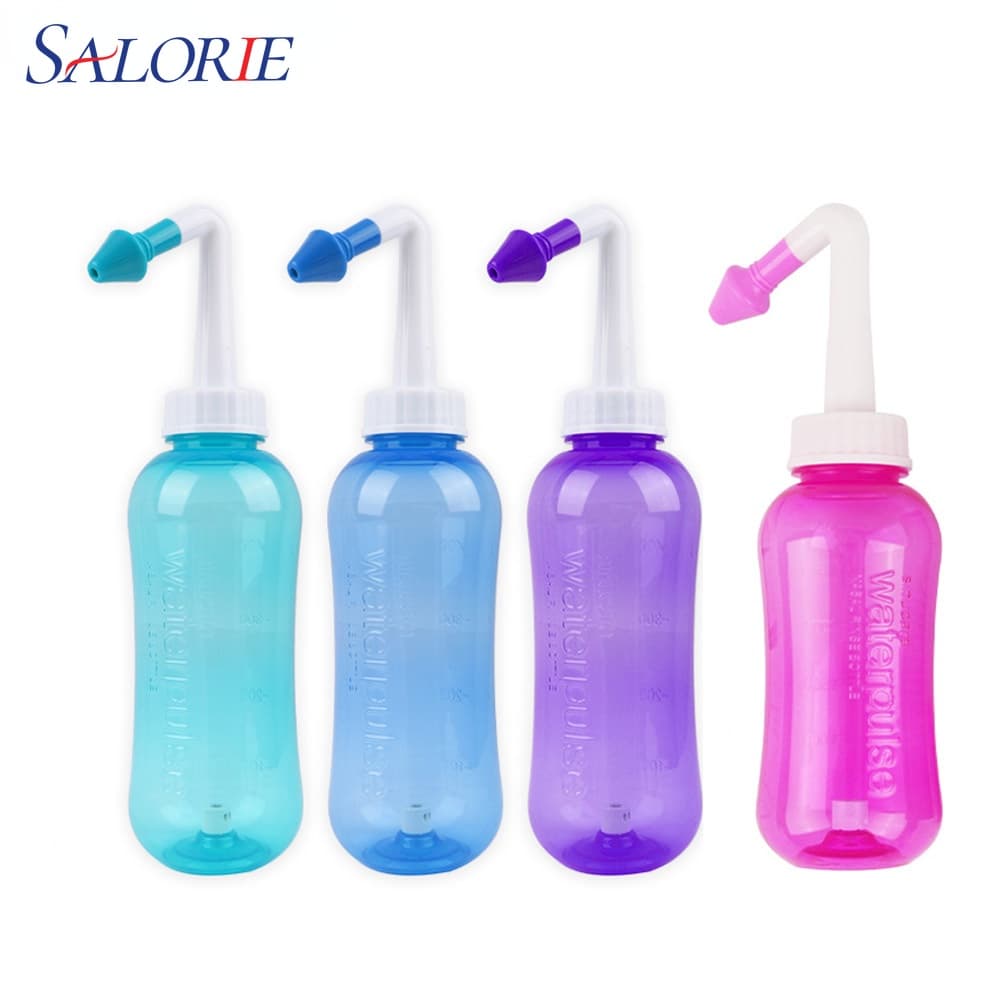 Salorie Limpador Nariz Portátil De Nasal Irrigadores Nasais Para Crianças Adultos Sistema De Enxágüe 500ML 300ML
