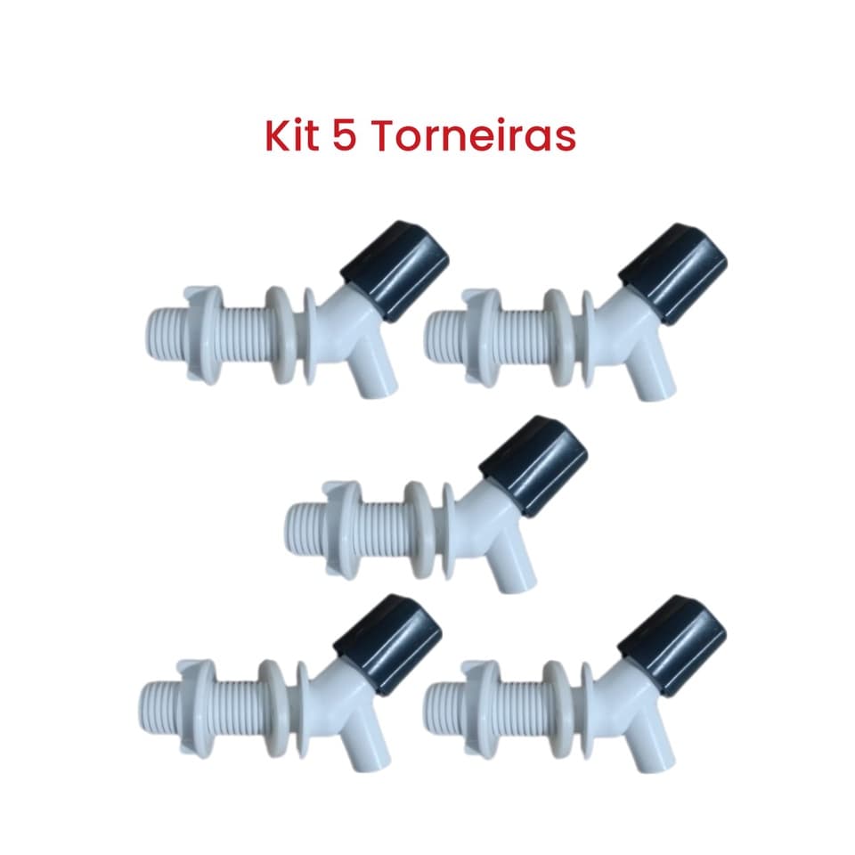 Kit 5 Torneiras Plásticas Cervejeiro Artesanal Torneira De Filtro
