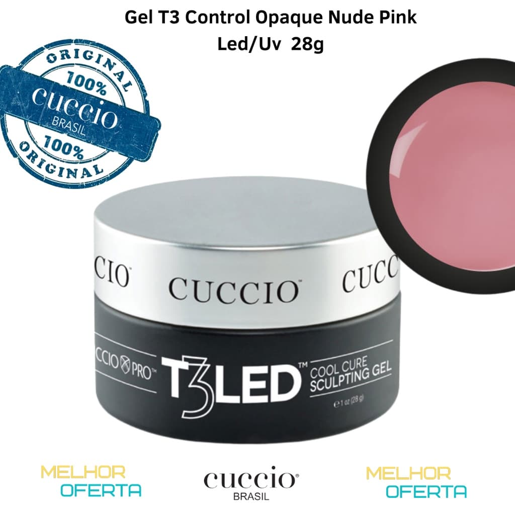 GEL T3 CONTROLLED OPAQUE NUDE PINK LED/UV 28G CUCCIO