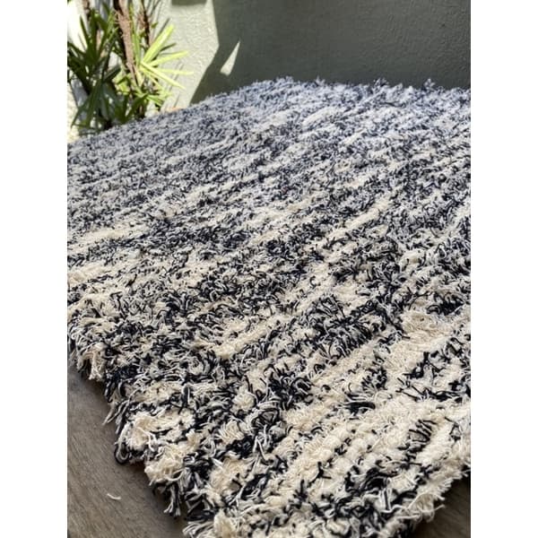 Tapete Beira Cama Passadeira Quarto Peludo 155 x 84 cm Artesanal Tapete Tear