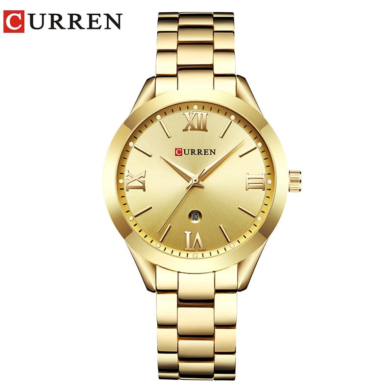 CURREN Mulheres Relógio Aço Inoxidável Moda Luxo Casual Negócios Esportes Quartzo Impermeável 9007