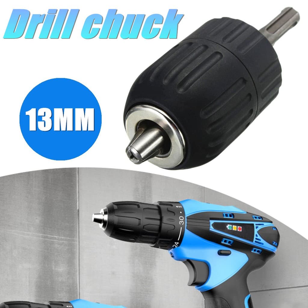 Mandril De Broca Sem Chave De 1.5-13 Mm 1/2'20 UNF Com Adaptador De Eixo De Haste SDS E Ferramenta De