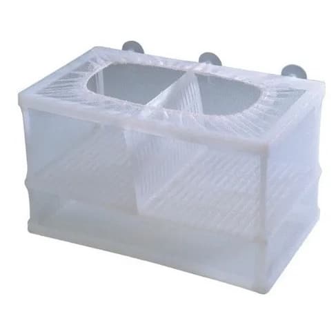Criadeira Maternidade De Tela Com Divisória 26x15x15,5cm Grande com Ventosa Para Aquários