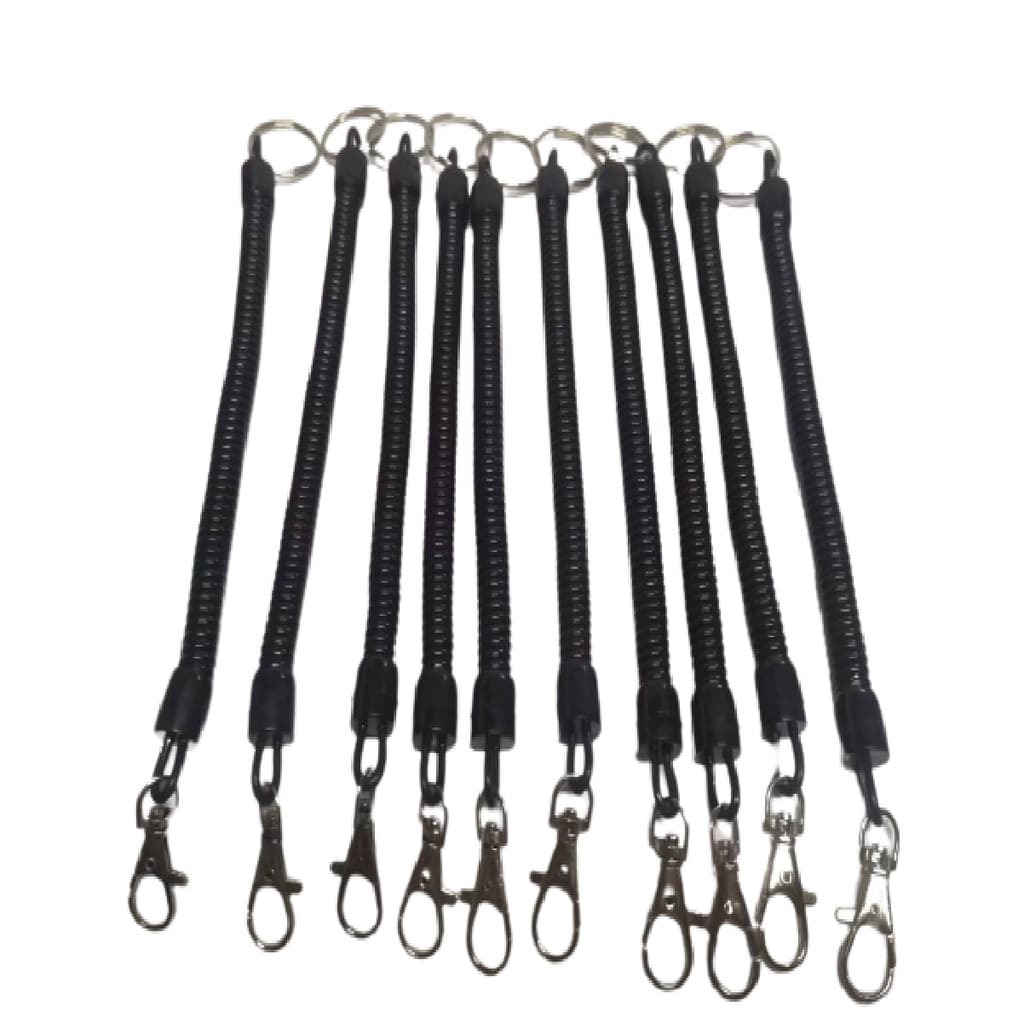 Cordão Estiramento Espiral Corrente Chave Da Mola 20cm 12pcs