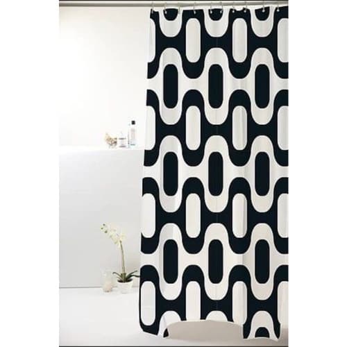 Cortina para Box  de Banheiro Poliéster Várias Estampas 198x180cm