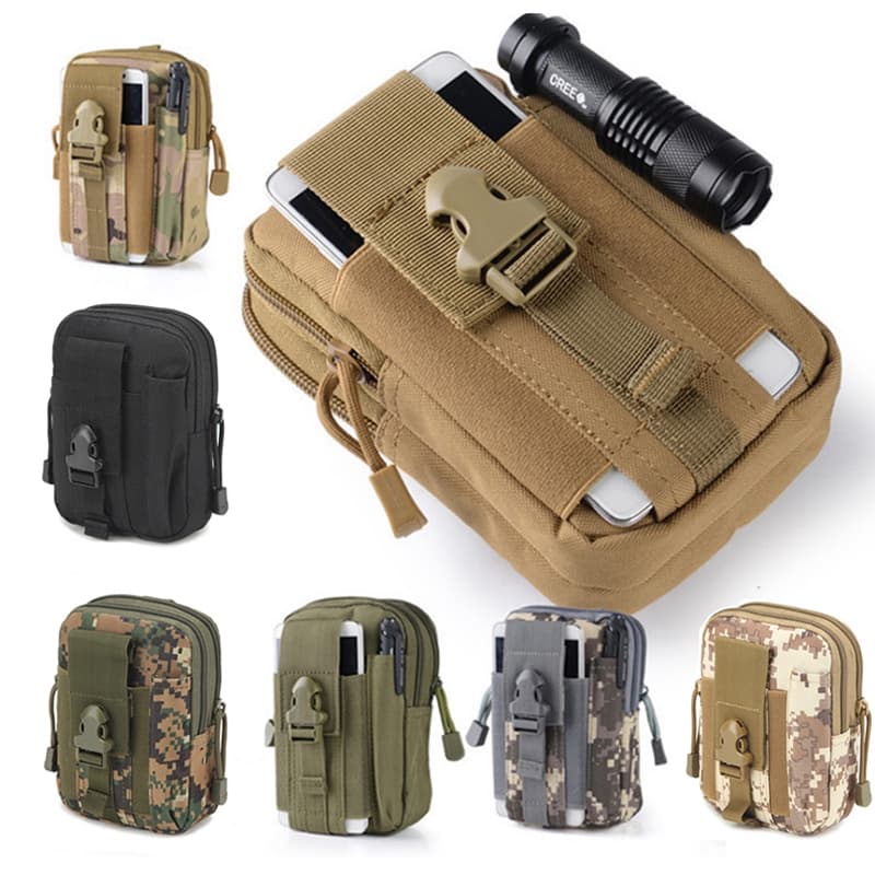 Bolsa Molle Ao Ar Livre Cinto Caminhadas Camping Telefone Bolso Cintura Fanny Bags